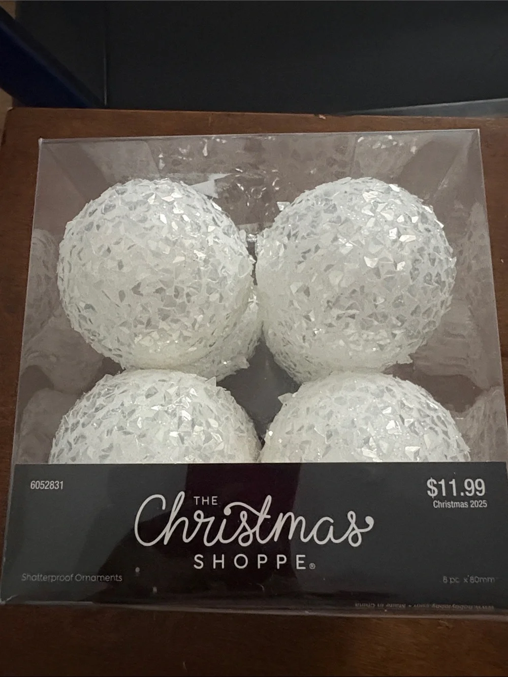 The Christmas shoppe White Shatterproof Decorative Ornaments - Set of 4